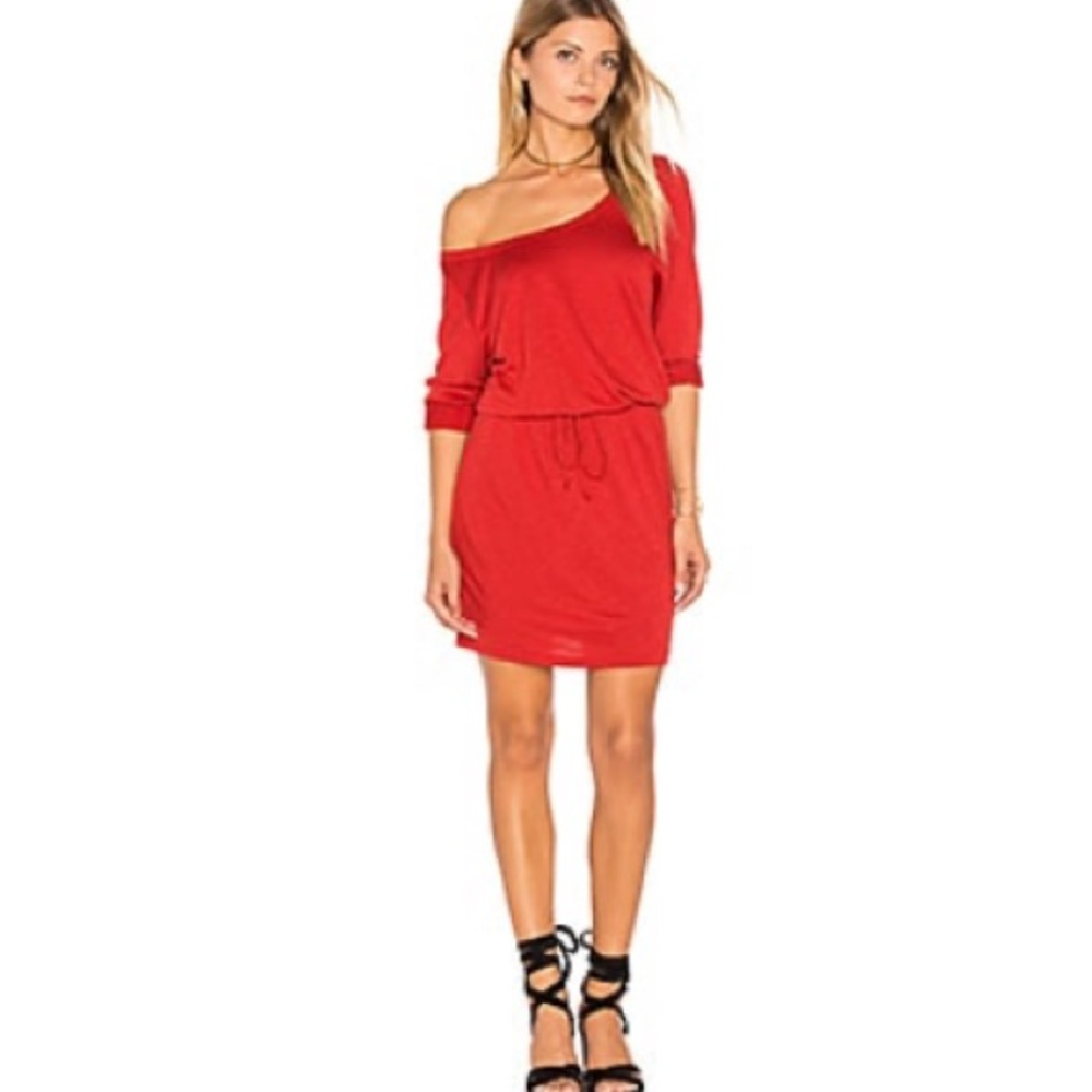 Lanston red scoop mini dress